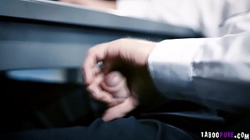 Horny bishop punished Alina Lopez making her ride his horny cock and bounce of her tight teen pussy