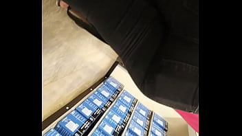 Candid ass on grocery store