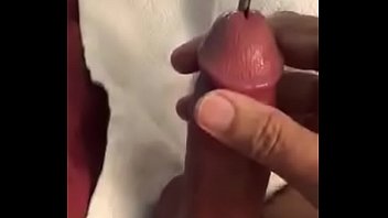Jerking Off with my urethral sound with heavy cum