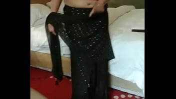 muslim rich lady riya black sari part 4