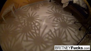 Sexy blonde in a retro tease and solo