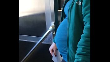 Candid Preggo on Train