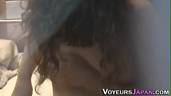 Japanese teen rubs pussy