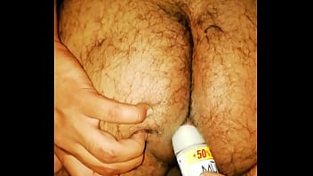 Pakistani fat boy enjoying dildo
