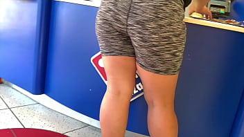 Candid latina big ass in spandex
