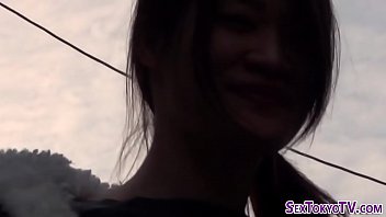Japanese teen flasing