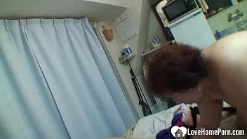 Fat Asian MILF gets a hard meat pole