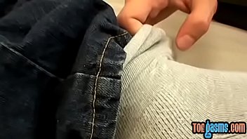 Young men Fabio and Tomy engage in oral feet worship