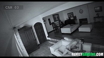 Latina Blows Her Stepdad In The Kitchen Before Getting Her Pussy Fucked On The Couch