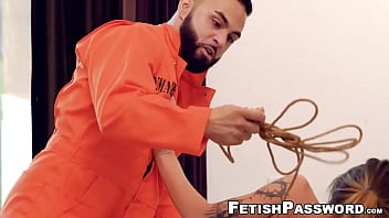 Young babe Avery Moon dominated with latino inmate big cock