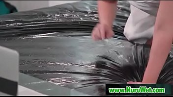 Whitney Wright &amp_ Eliza Ibarra massage with nuru gel