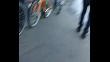 Candid blue jeans walking