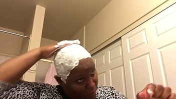 MILF at home, first time shaving her head smooth bald (BF request)