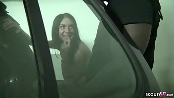 GERMAN TEEN - 18jr Teeny Lullu bezahlt Mitfahrt bei Bimbo mit einem Fick