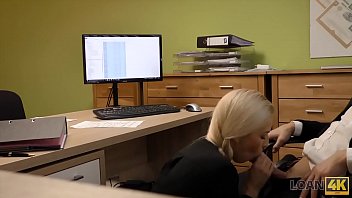 LOAN4K. Blonde angel pays with sex for flexible credit conditions