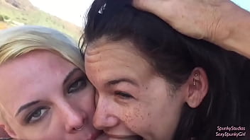 Ferris Wheel Threesome Blowjob with Eden Sin &amp_ SexySpunkyGirl &amp_ Mister Spunks (Full Video on RED)