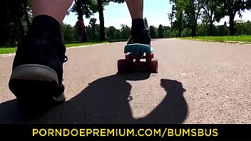 BUMS BUS - Seductive Austrian blonde Mila Milan goes wild for cock in the van backseat