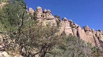 She Sucks &amp_ Swallows on a Public Hiking Trail