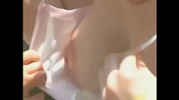 Hottie in a pink robe has amazing cleavage