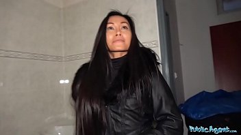 Public Agent Hot Thai beauty fucked hard in horny gas station toilet fuck