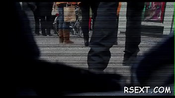 Hot babe gets down and jerks off a hard pecker then sucks it