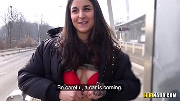 Woman watches me jerking off on a tram! # Stacy Sommers