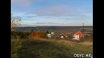 Stunning amateur teen babe gives fat old dude hot blow job