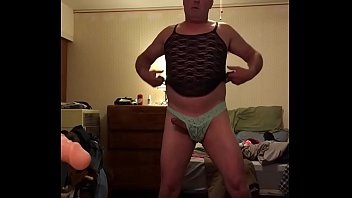 Cute Guy dressing up/ cumshot on dildo adam longrod