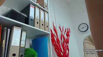 Amateur teen with superb boobs fills her ass with dildo