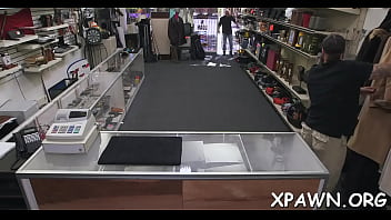 Bimbo is having sex in shop