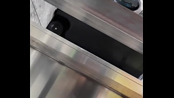 Flashing at laundry mat to a mature lady she looks