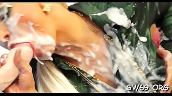 Perverted whore covered in slime