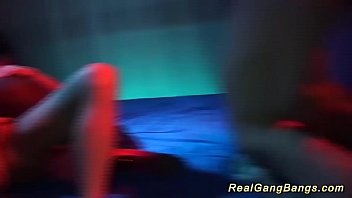 hot black and white chicks in real gangbang orgy