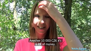 Public Agent Long haired babe fucked outside