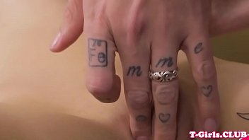 Inked les trans urethra fucked with pin