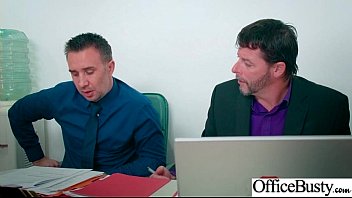 (Brooklyn Chase) Girl With Round Big Tits In Hard Style Sex In Office clip-07