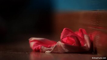 Britney Amber Blue Wall Masturbation