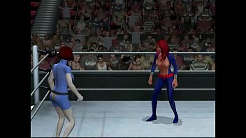 topless superheroine wrestling match black wydow vs mystyque