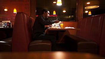 Indian guy eats American breakfast