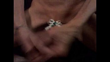 Stroking my shaved Cock with Irish hair tie turned into Cock Ring