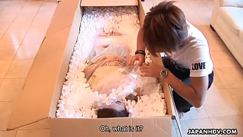 Asian maid getting her master off with a jack off