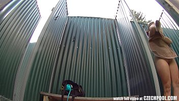 Chubby Girl Caught in Public Shower