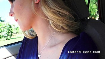 Teen hitchhiker takes huge dick pov