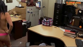 Latin hottie sells her TV and pounded at the pawnshop