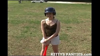 Cute teen Kitty flashing her panties