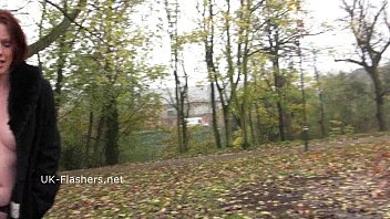 Redhead Holly Kiss flashing in public and outdoor dildo masturbation of exhibiti