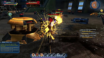 Fox Woman Supervillain beating up Superheroes