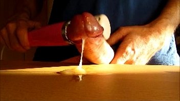 My step Son with step mothers Massager CUM many times