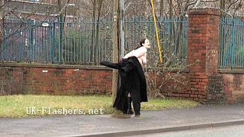 Bbw babe Alyss public nude and outdoor masturbation of chubby amateur of flashin