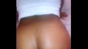 Round black booty gets doggystyled